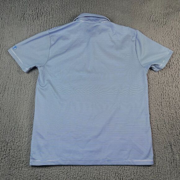 Twillory Polo Shirt Mens Large Blue Pink Striped Athleisure Performance Golf - Picture 6 of 9